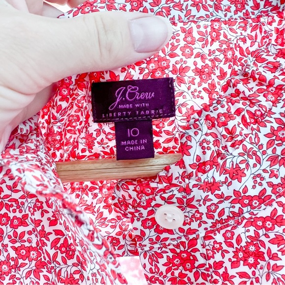 Jcrew ruffle sleeveless liberty midi dress. Size 10 - Picture 3 of 6